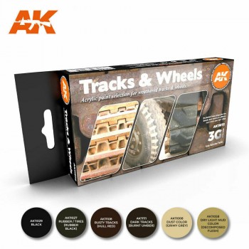 AK 3rd Generation Acrylics Tracks & Wheels 6 x 17 ml AK11672